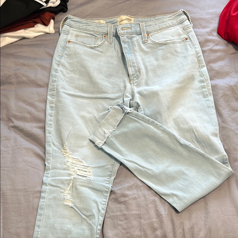Light Blue Distressed Jeans